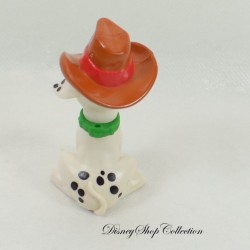 Figurine jouet chiot MCDONALD'S Mcdo Les 101 Dalmatiens chapeau cow boy Disney 8 cm