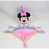 Doudou souris Minnie DISNEY NICOTOY capuche déguisé en lapin rose violet pois