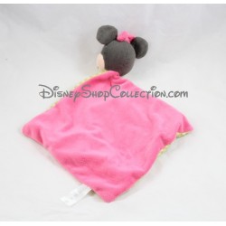 Doudou souris Minnie DISNEY NICOTOY losange oiseau rose 