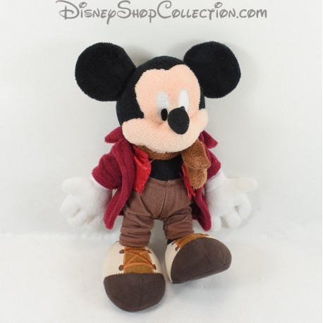 Peluche Mickey DISNEYLAND PARIS sciarpa bordeaux 20 cm