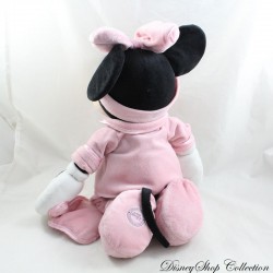 Peluche Minnie DISNEY STORE pijama rosa manta cuadrada M 43 cm