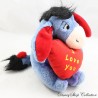 Peluche asino Bourriquet DISNEY NICOTOY cuore rosso Ti amo 17 cm