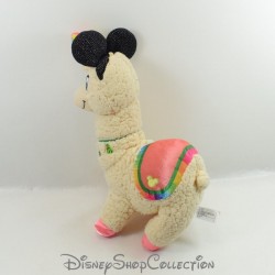 Peluche llama Minnie DISNEY Nicotoy beige rosa verde 48 cm