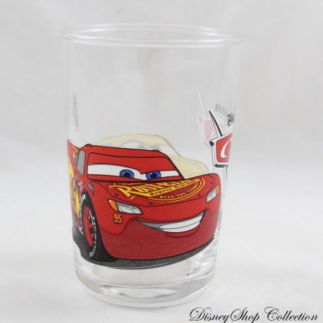 Glass Cars 3 DISNEY PIXAR Flash McQueen y Cruz Ramírez Amora mostaza