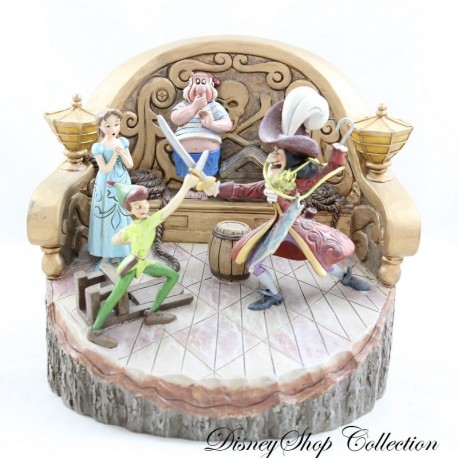 Figure Jim Shore Peter Pan and Captain Hook DISNEY TRADITIONS  Daring Duel   Carved by heart resin