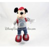 Peluche Mickey DISNEYLAND PARIS Est 1992 sweat gris jean 26 cm