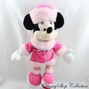 Peluche Minnie DISNEYLAND PARIS abrigo de piel rosa invierno 30 cm