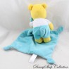 Doudou mouchoir Winnie l'ourson DISNEY NICOTOY Winnie the Pooh étoiles pois bleu 38 cm