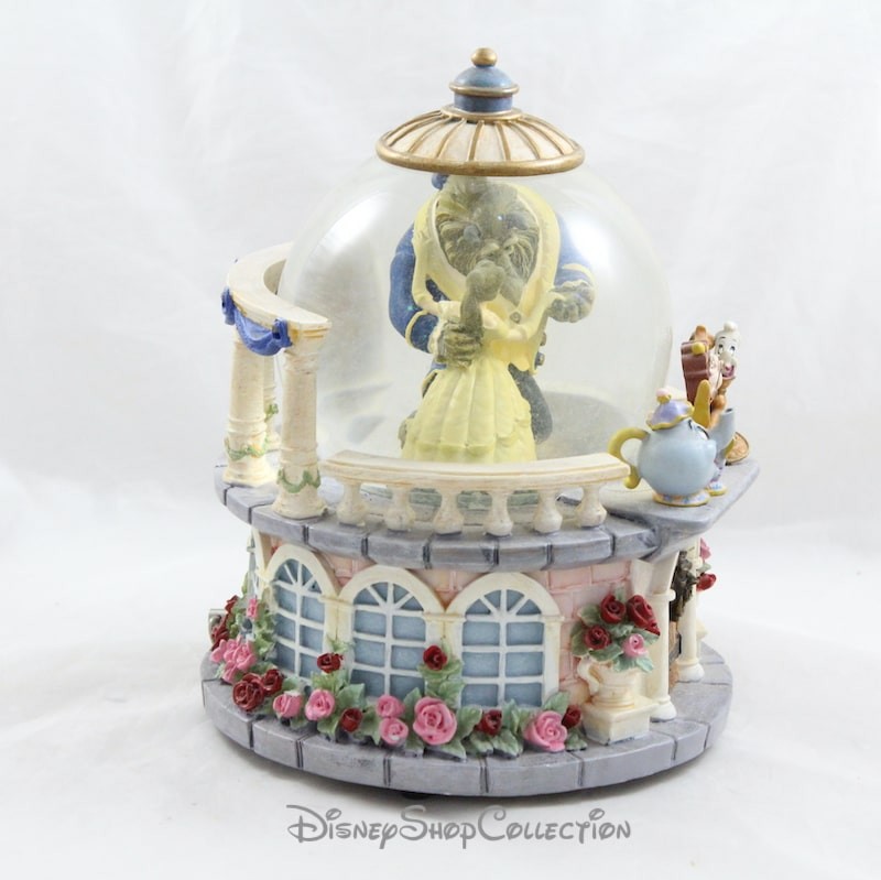 Boule à neige La Belle et la Bête Disney snow globe miroir Lumière Big Ben  - Figurines de collection/Snow Globes - La Boutique Disney