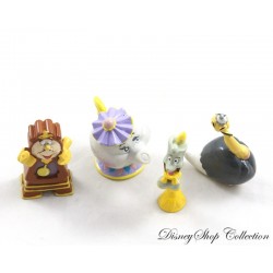 Set of 4 figures Beauty and the Beast DISNEY Light Big Ben Plumette and Mrs Samovar