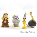 Set of 4 figures Beauty and the Beast DISNEY Light Big Ben Plumette and Mrs Samovar