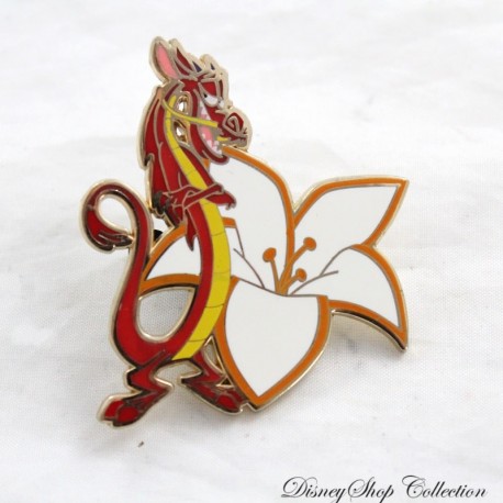 Pin's Mushu DISNEYLAND PARIS Mulan fleur Pin trading Flowers 2020