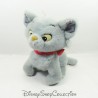 Peluche chat Berlioz DISNEY MATTEL 1993 Les Aristochats vintage gris noeud rouge 22 cm