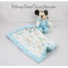 Doudou mouchoir Mickey DISNEY BABY ours bleu blanc Disney Store 44 cm