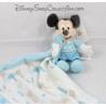 Doudou mouchoir Mickey DISNEY BABY ours bleu blanc Disney Store 44 cm