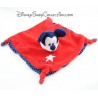 Doudou plat Mickey DISNEY NICOTOY Let's play rouge bleu 26 cm