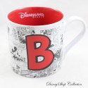 Taza Mickey DISNEYLAND PARIS Letra B Taza de Cómics Cerámica Cómics Disney 9 cm