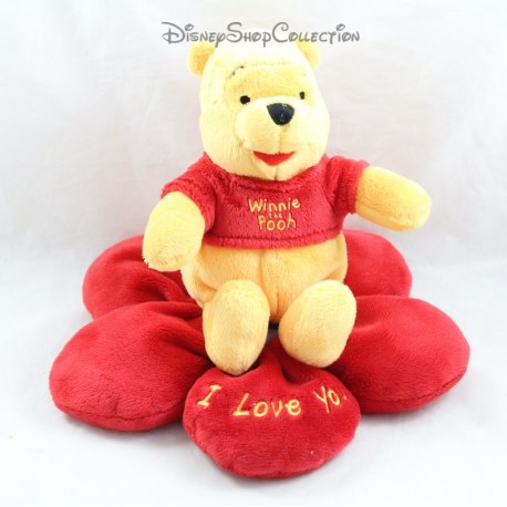 Winnie the Pooh Peluche DISNEY Fiore Rosso Ti amo