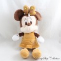 Peluche Minnie DISNEY couleur chocolat marron ventouse 32 cm