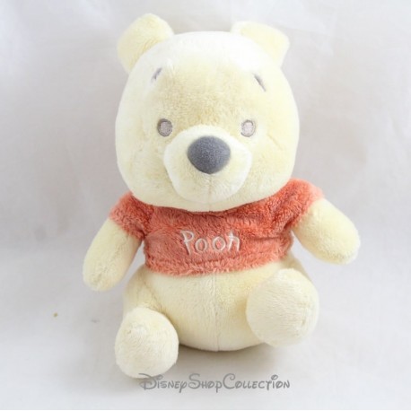 Peluche Winnie l'ourson DISNEY classique jaune t-shirt Pooh