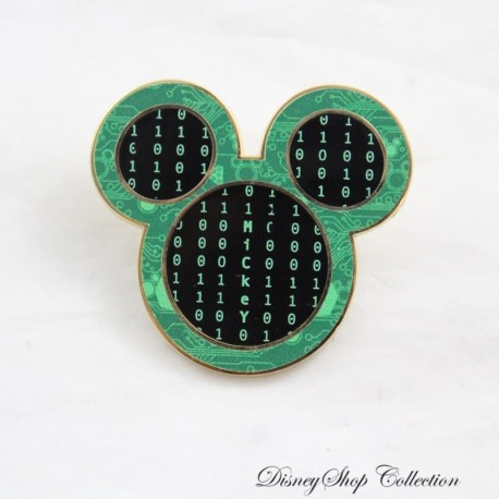 Pin's Mickey DISNEY STORE Memories octobre Mickey vert codes informatique édition limitée 2018 (R16)