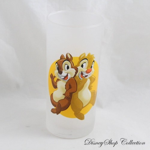 Tic & Tac Glass Chip And Dale Disneyland Paris Glass New Disney New