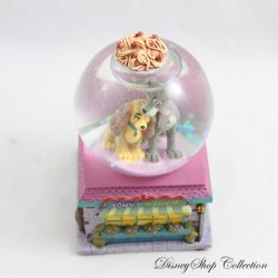 Mini Snow Globe Lady and Tramp DISNEY STORE Lady and the Tramp Tony's Restaurant Snow Globe RARE 10 cm