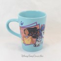 Pocahontas DISNEY STORE Taza Alta Azul Verde Película de Cerámica Imágenes 12 cm