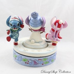 Jim Shore Angel & Stitch DISNEY TRADITIONS Lilo & Stitch Giratorio Travesuras nevadas 18 cm