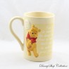 Winnie Puuh Becher mit Prägung DISNEY STORE Winnie Puuh seit 1966 Gelb 13 cm