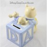 Winnie the Pooh Piggy Bank DISNEY STORE ceramic cube ABCD 15 cm