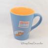 Goofy Mug DISNEYLAND PARIS Adventureland Discoveryland Fantasyland Frontierland Yellow Blue Disney 11 cm