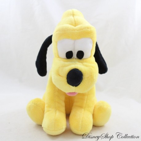 Pluto Dog Plush DISNEY SIMBA TOYS yellow collar green sitting 23 cm