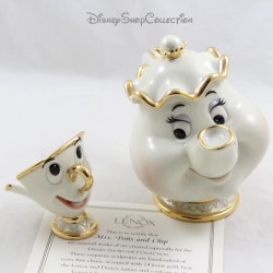 DISNEY LENOX La Bella y la Bestia Sra. Samovar y Figura Zip