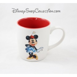 Mug mat Minnie DISNEYLAND PARIS blanc et rouge tasse en céramique 