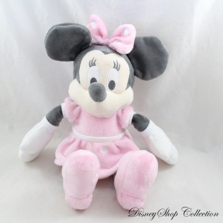 Peluche Minnie DISNEY Nicotoy Abito Rosa Bianco Legno 32 cm