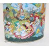 Ancienne boite DISNEYLAND PARIS tole vintage métal fer ovale multi personnages 14 cm