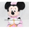 Peluche souris Minnie DISNEY NICOTOY mouchoir rose 30 cm