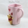 Winnie DISNEY STORE Pink Heart Embossed Mug