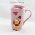 Winnie DISNEY STORE Tazza in rilievo a cuore rosa