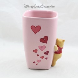 Winnie DISNEY STORE Pink Heart Embossed Mug