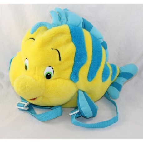 Peluche sac à dos poisson Polochon DISNEY JEMINI La petite sirène 27 cm