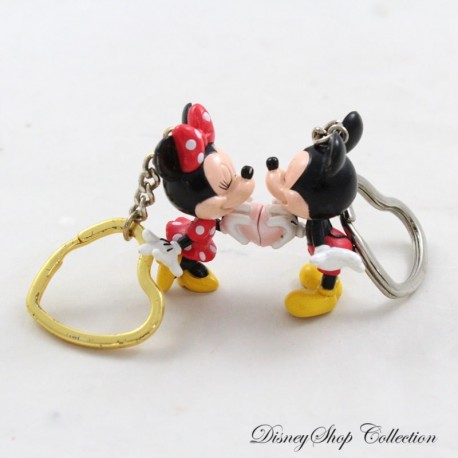 Schlüsselanhänger-Duo Mickey und Minnie DISNEYLAND PARIS magnetisches Herz