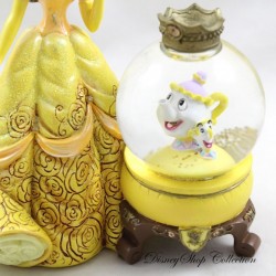 Bola de nieve Princess Belle DISNEYLAND PARIS La Bella y la Bestia Resina Bola de Nieve Mrs Samovar 12 cm