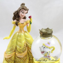 Bola de nieve Princess Belle DISNEYLAND PARIS La Bella y la Bestia Resina Bola de Nieve Mrs Samovar 12 cm