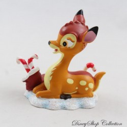 Bambi DISNEY Bambi Christmas Boot and Sugar Cane Resin Figure 7 cm