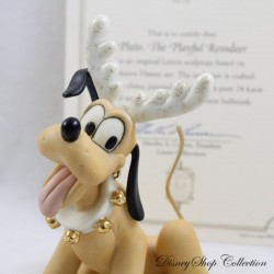 Figura Perro Plutón DISNEY Lenox Pluto The Playfun Reno Reno Porcelana Blanca 11 cm (R18)