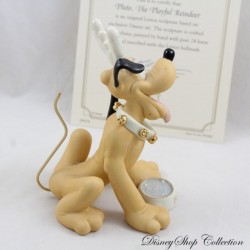 Figurine chien Pluto DISNEY Lenox Pluto The Playfun Reindeer renne porcelaine blanche 11 cm (R18)