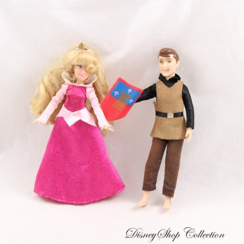 Set mit 2 Prinz Philippe und Aurora DISNEY Mini-Figuren...