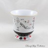 Alice in Wonderland Mug DISNEYLAND PARIS Queen of Hearts Rabbit White Black White Card Game 11 cm